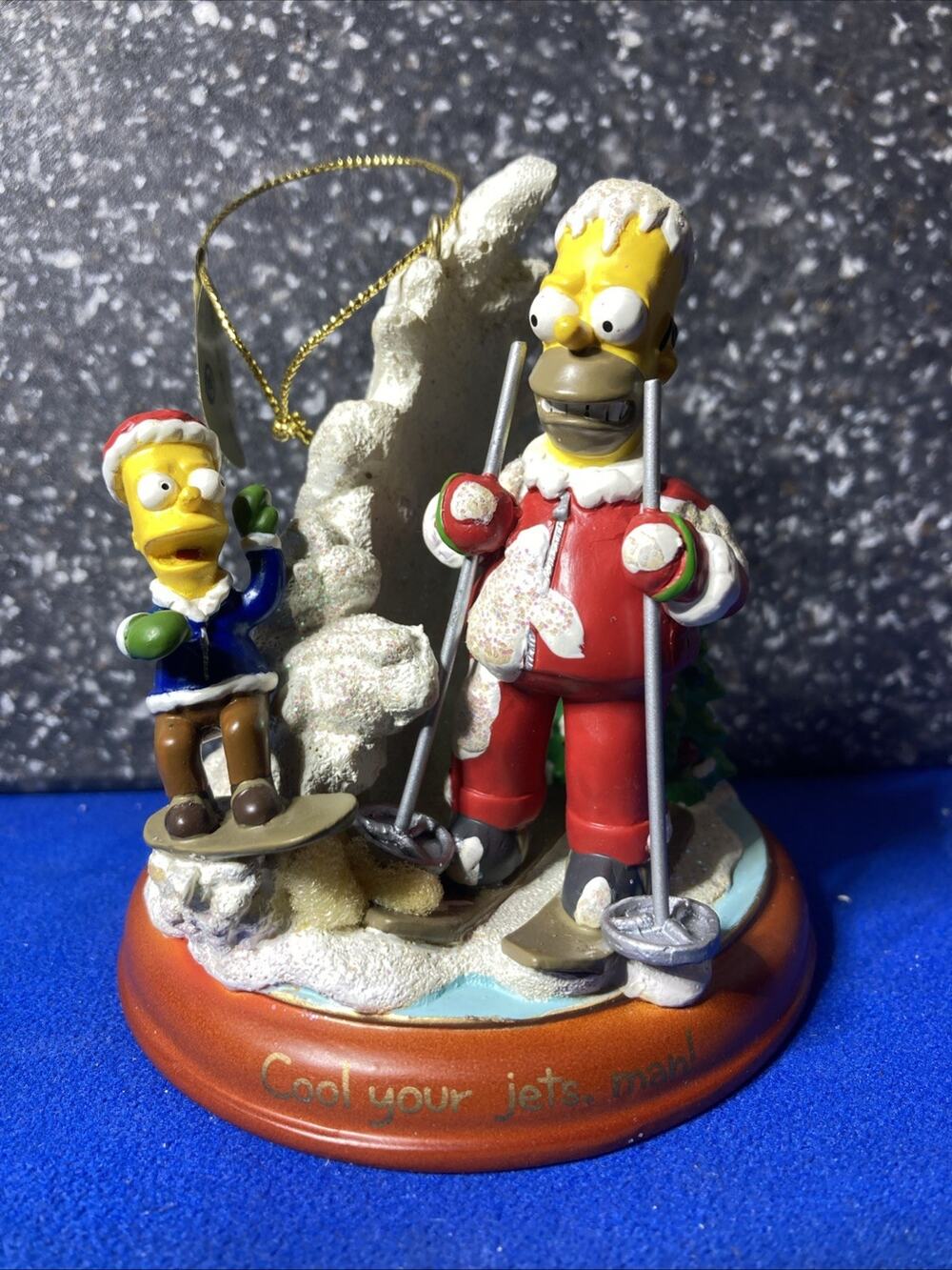 2004 Bradford SIMPSONS ILLUMINATED CHRISTMAS ORNAMENT Cool Your Jets, Man!